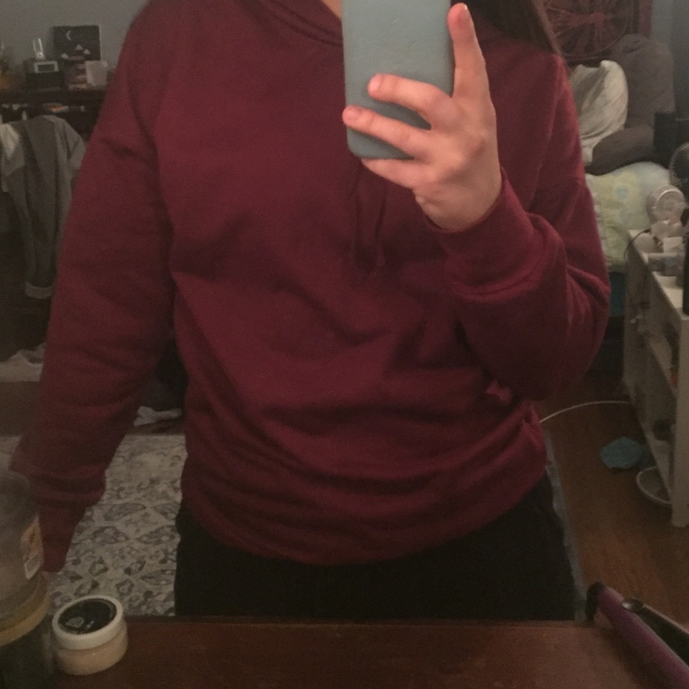 Deep burgundy sweatshirt